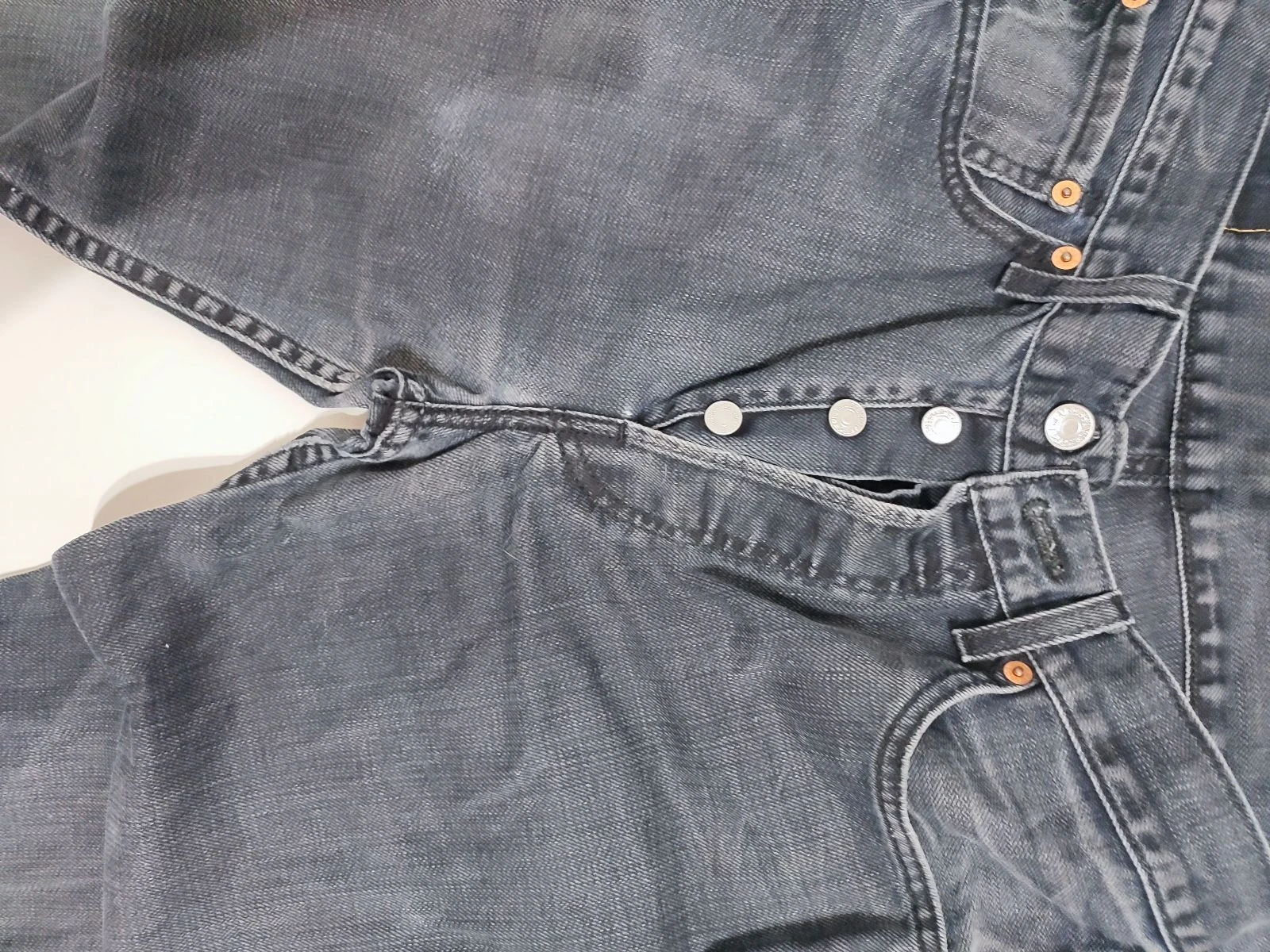 Jeans Levi’s 501 Original Grijs / Zwart Gewassen W31 L30 – photo 4